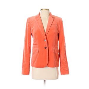 J Crew Blazer Jacket 4 tall 4t Velvet Coral Orange Excellent condition